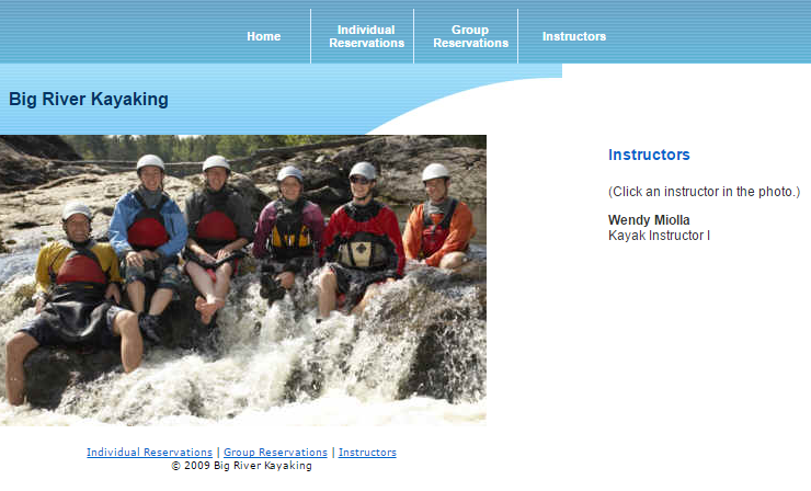 Big River Kayaking instructor page