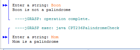 Java Palindrome checker