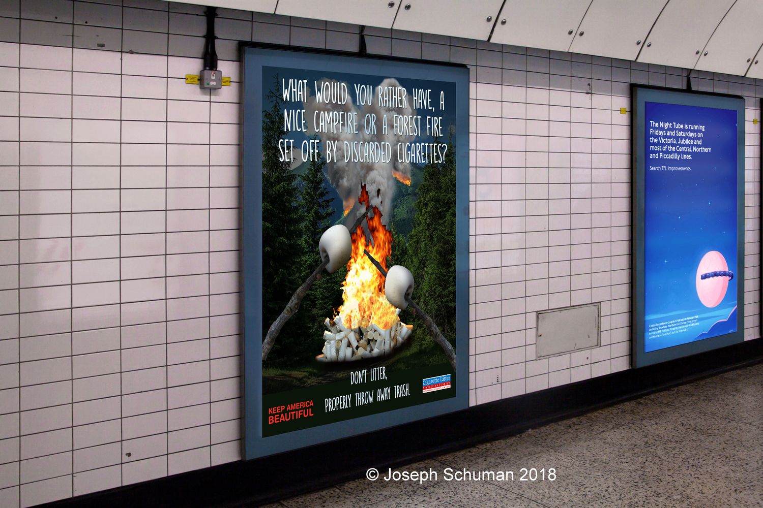 PSD anti-smoking and littering poster